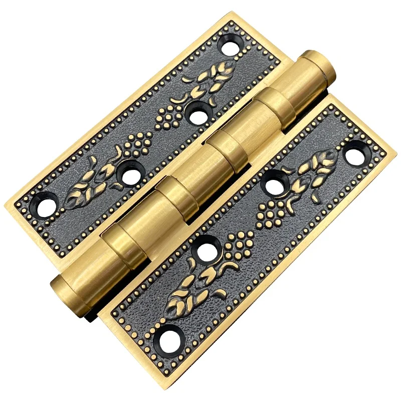 

Luxury European 1PCS Solid Brass Heavy Duty Door Hinges 4''/5'' Thicken 4mm Wood Gate Door Hinges Bearing Silent Hinges+Screws