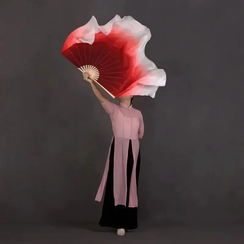 1PC 右手シルクベールショートシルクファン手作りカラフルなベリーダンスクラシックダンスアクセサリーファン