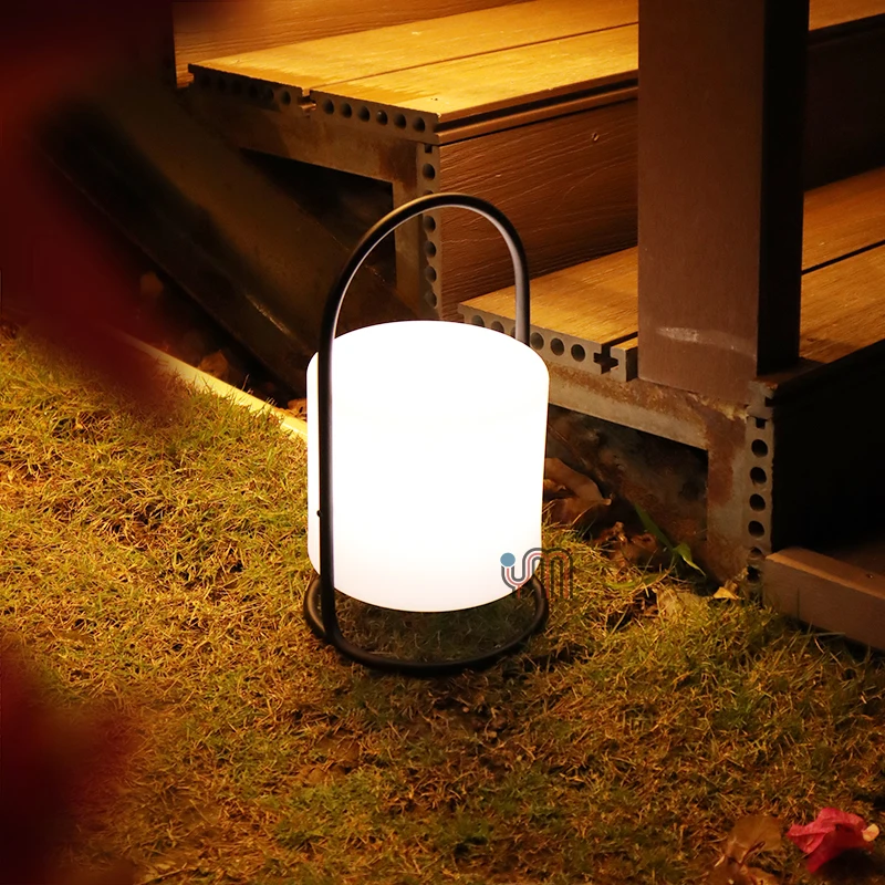 RGB Color Changing LED Camping Lantern USB Rechargeable Modern Atmosphere Light Portable Outdoor Tent Lamp Garden Table Light