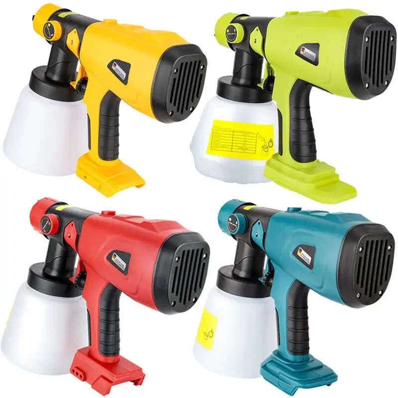 

Cordless Electric Spray Gun with 3 Spray Patterns For Makita/DeWalt 18V Battery Handheld 800ML High Power Electric Paint Sprayer
