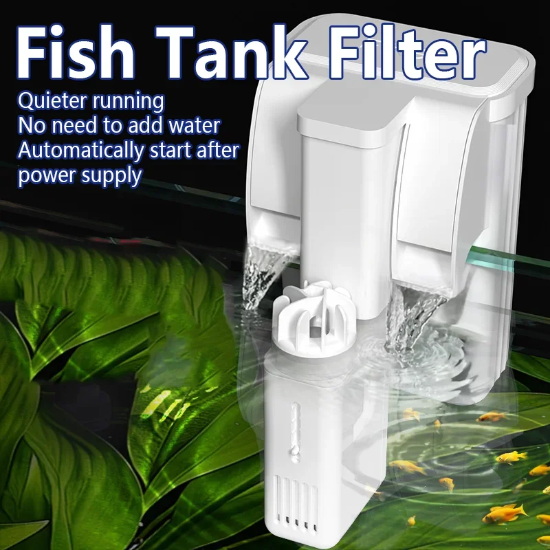 

Silent Aquarium Waterfall Wall-Mounted Filter Fish Tank Water Purification Circulation Pump Oxygen Aerator Aquarium Accessories