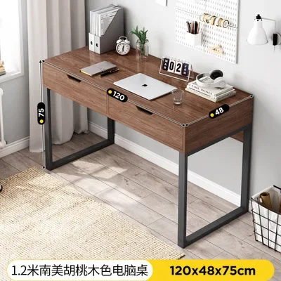 Thickened, minimalist writing desk, simple desk with drawers