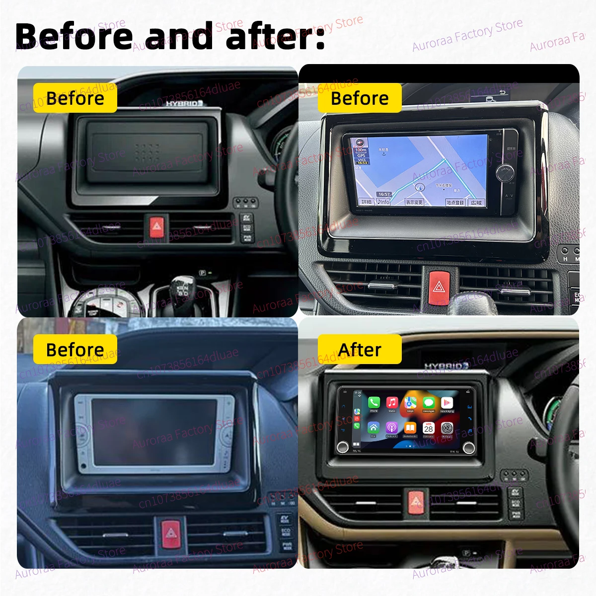 2 Din Android Radio Car Multimedia for Toyota Noah Esquire Voxy 2014-2021 7