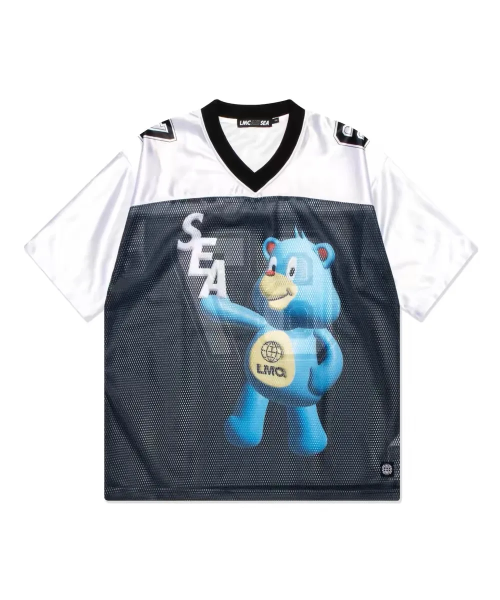 

24FW FOOALL Bear V-Ne ort Sve Jersey Jaet Футболка Женская модная осенняя сезонная женская футболка премиум-класса из другого материала