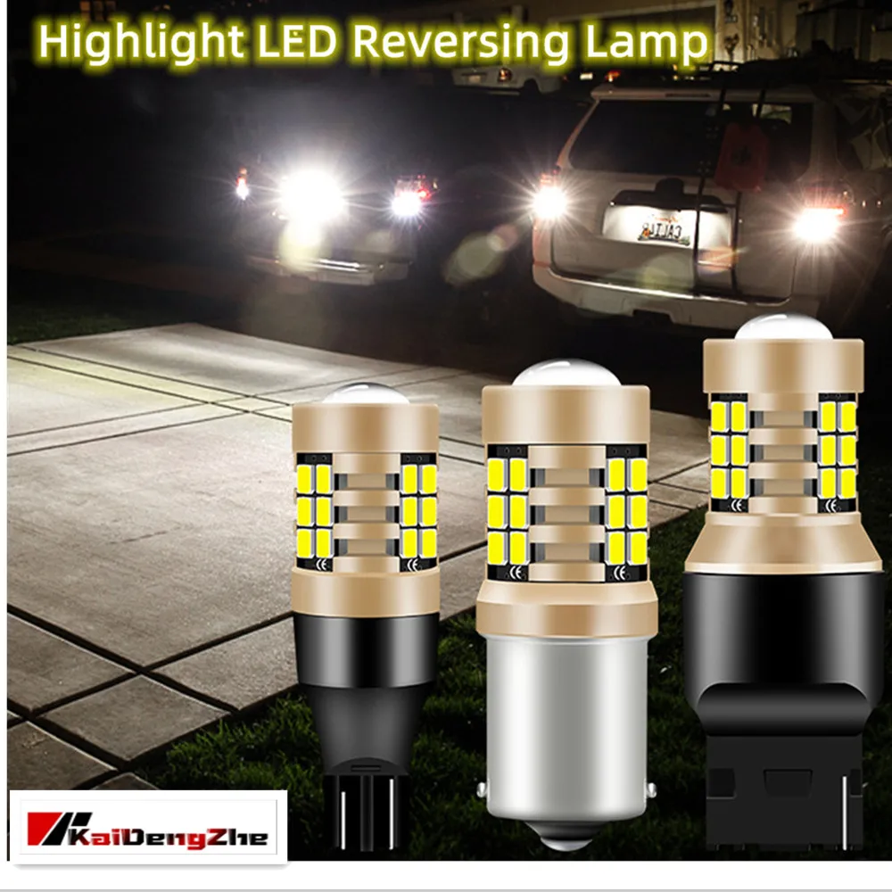 

1 шт. Улучшенный светодиод T15 W16W 21 SMD 2835 автомобильные лампы заднего хода Canbus, стоп-сигнал, задний свет s, лампа заднего хода 800LM