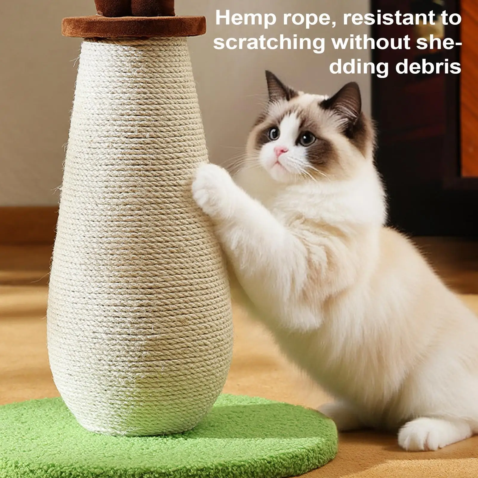 

Когтеточка для кошек с нескользящим плюшевым основанием, интерактивная доска-когтеточка для дивана, стола, угла, зоны для наполнителя, дома, на Рождество