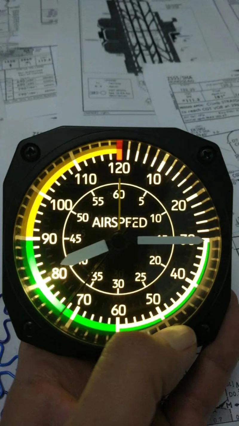 Aircraft Simulation Instrument Airspeed Meter Altimeter Clock Attitude Meter Heading Meter Alarm Clock