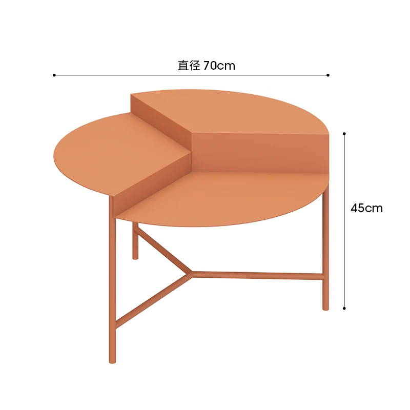 Żelazny okrągły stolik do herbaty nowoczesny prosty mały apartament dom kreatywny biały stolik Mesas Muebles minimalistyczne meble HY50CT