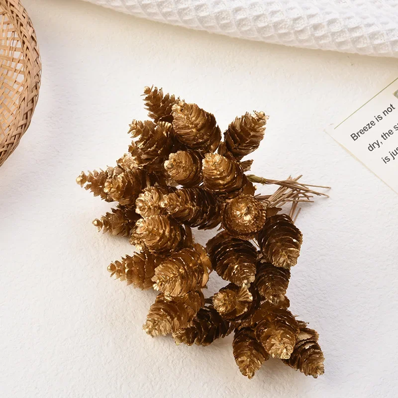 10PCS MINI Pine Cone Christmas Decorative Artificial Plants Wedding Home Decor Bridal Accessories Clearance Household Products