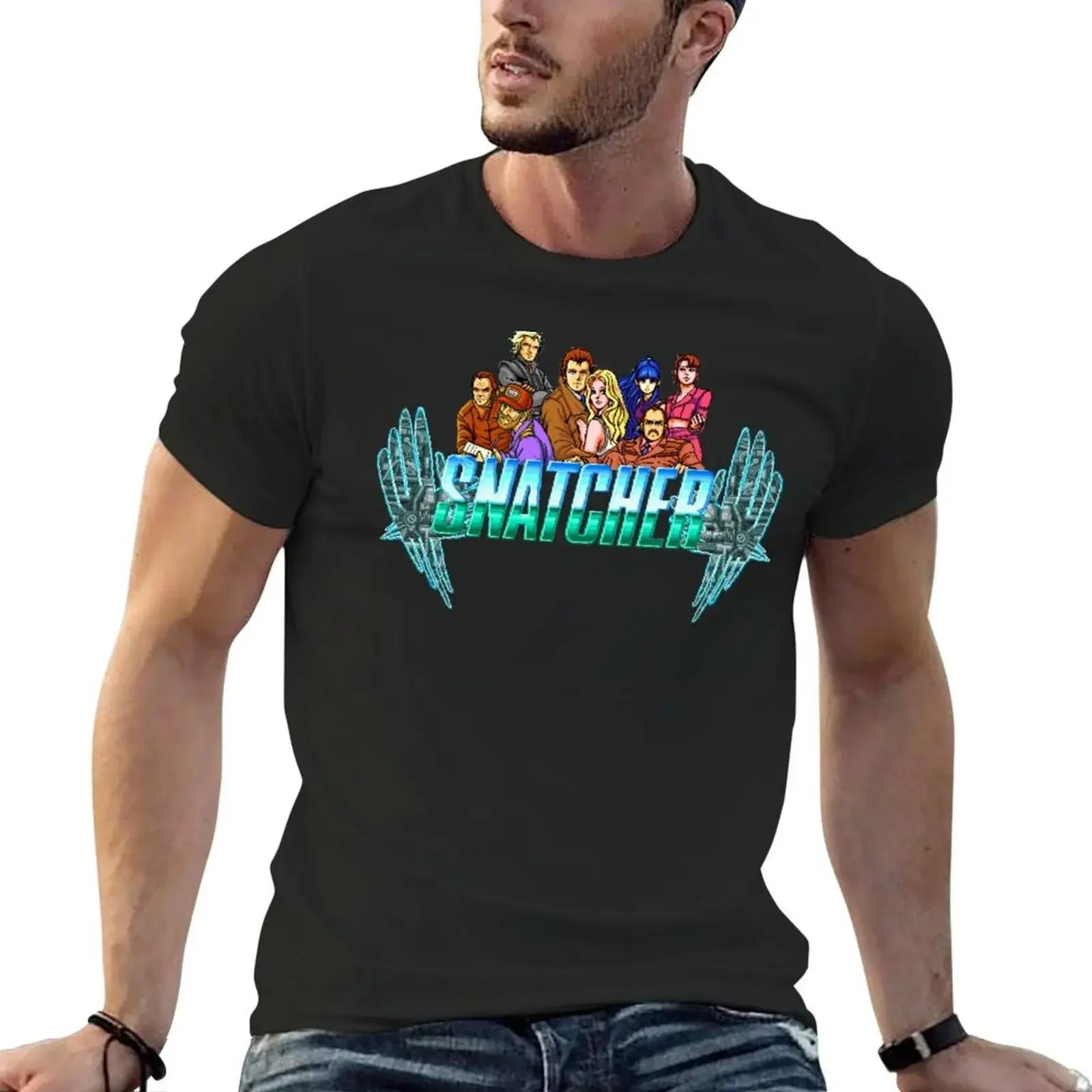 

Snatcher (Sega CD) Logo T-Shirt anime oversizeds cute tops shirts graphic tees Men's t-shirt