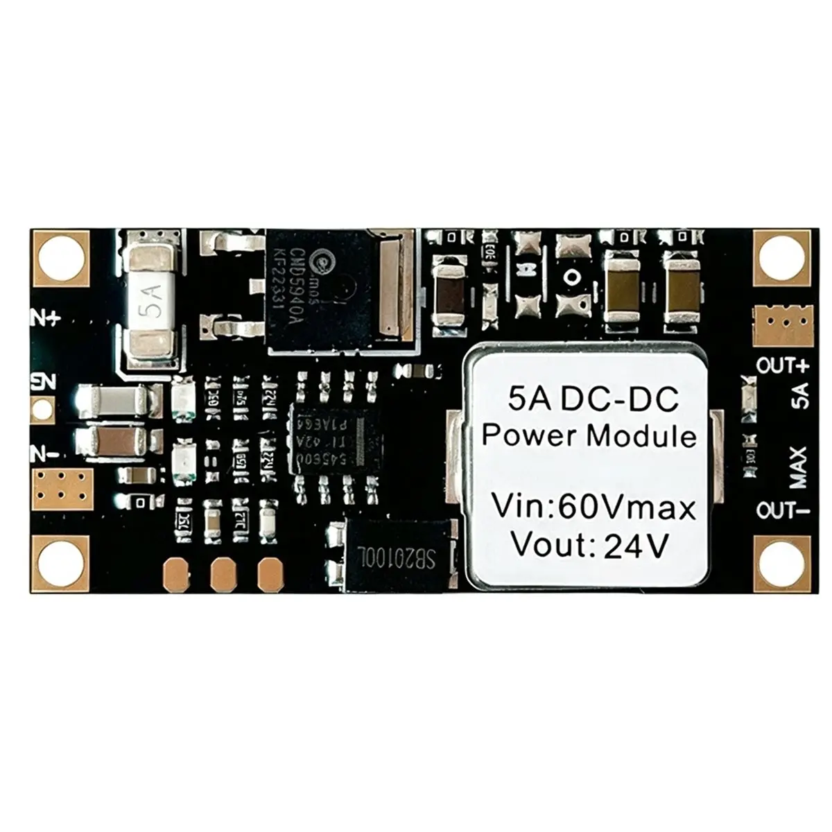 5A DC-DC Step-Down Module Power Converter Low Ripple High Efficiency for Drones Industrial Control DC25.5-60V to 24V