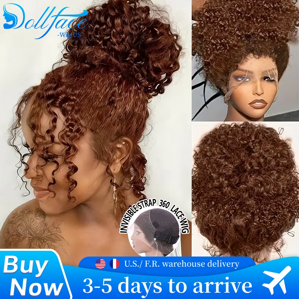 

Невидимый парик с кружевной основой 360 Full HD, без клея, шоколадно-коричневый, глубокая волна, 30 дюймов, с кружевной передней частью, из натуральных волос, предварительно проработанный, кудрявый