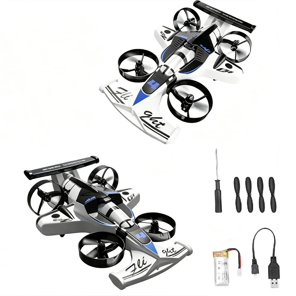 2-in-1-デュアルモード-rc-フライングカー、陸上＆空中リモコンクアッドコプター-スタントドリフトカー-男の子向け
