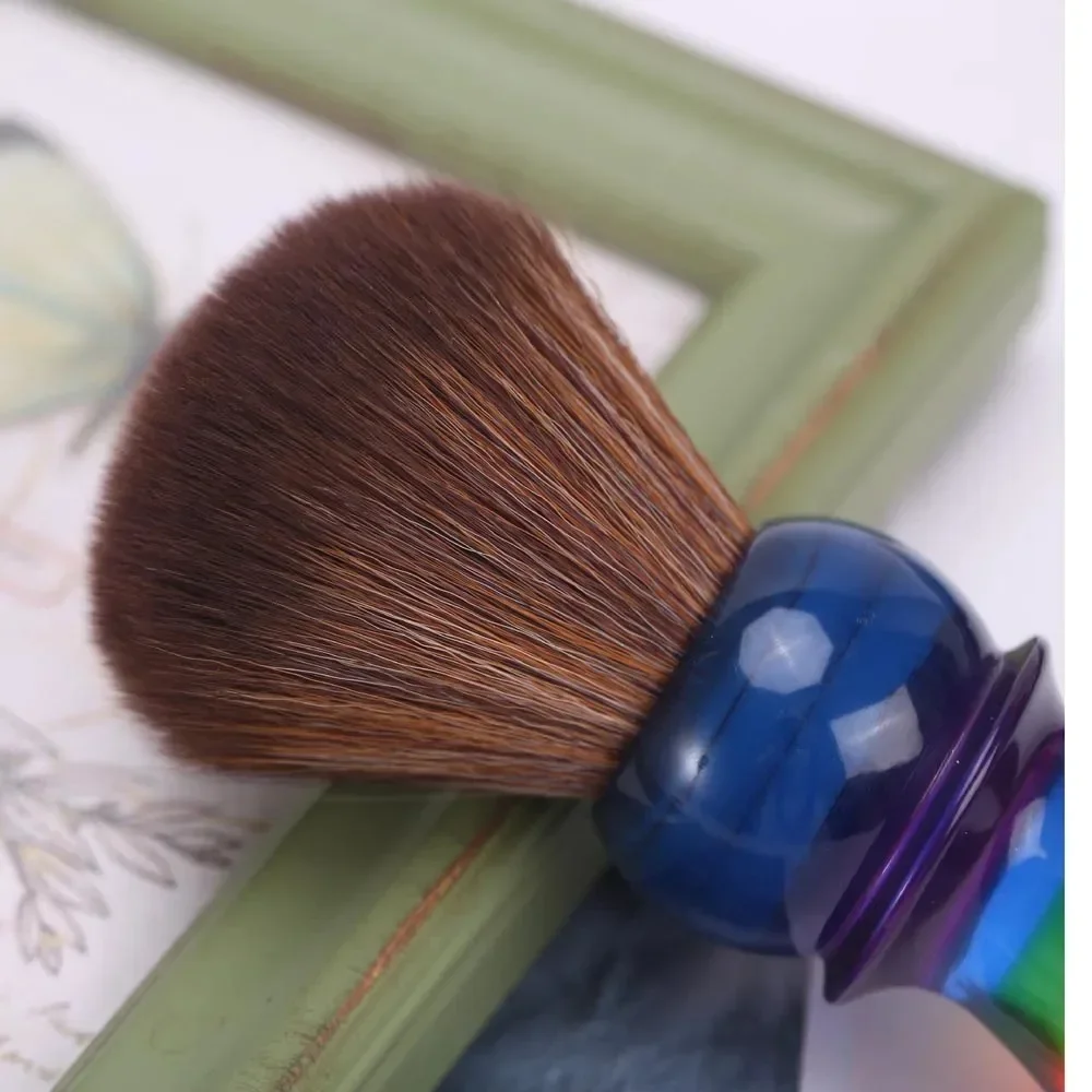 YAQI 26mm arco-íris marrom cabelo sintético masculino escovas de barbear estojo de viagem