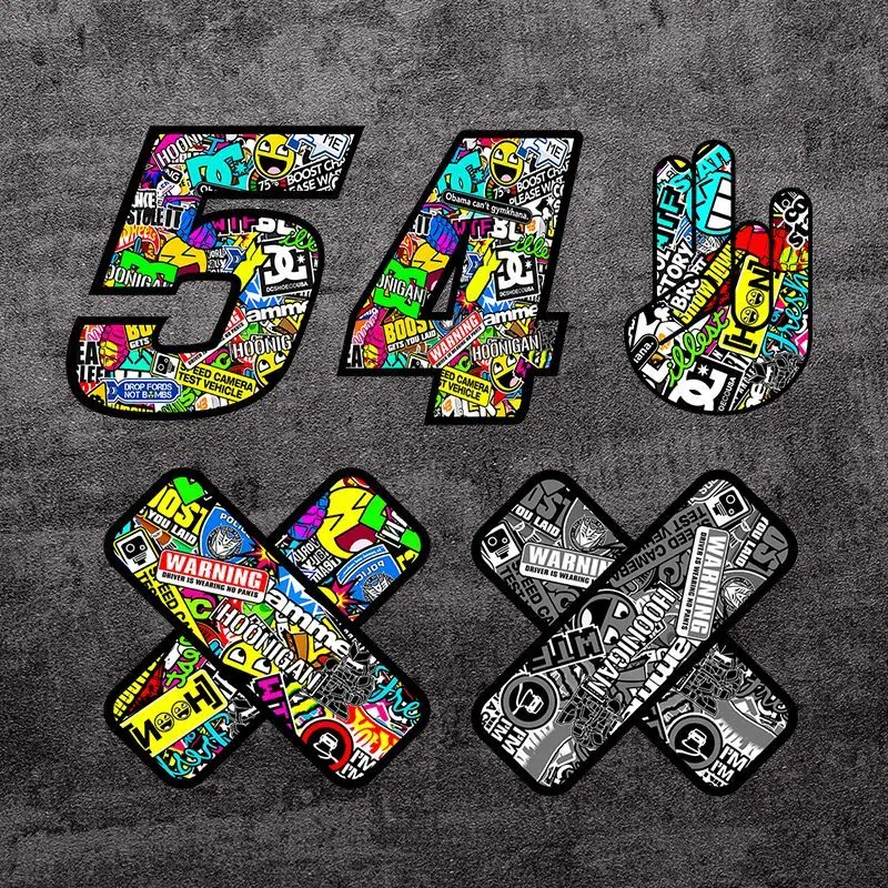 

Graffiti Band-Aid Car Sticker - Creative Trendy Decor Decal, Body Scratch Cover Sticker