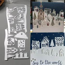 Christmas House Cutting Dies Mold Scrapbook Seal DIY Manual Mold Home Album Production Tool Carbon Steel Die Cuts 2022 New