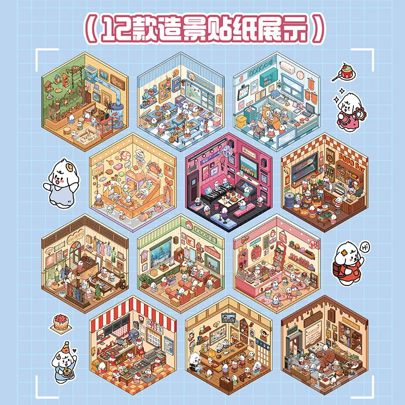 بطاقة عاشق 31 قطعة [سلسلة ملصقات المناظر الطبيعية سبارو بوبو] جرو اشراق فيلم سميكة ملصق ورقة المواد سجل القصاصات عدة