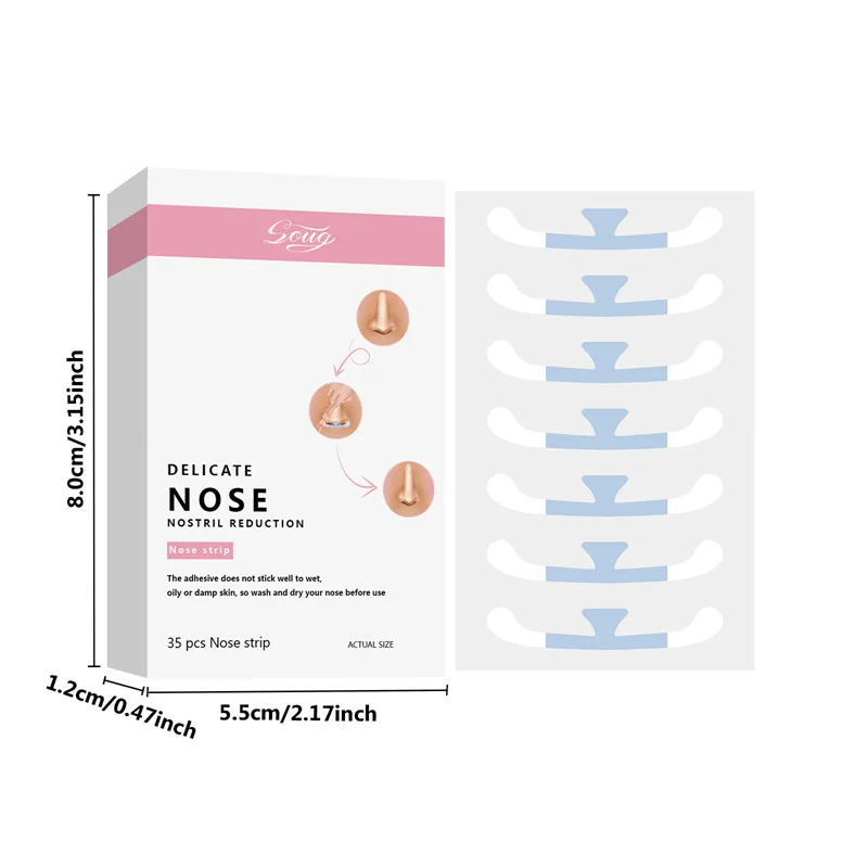 جمال غير مرئي تقلص الأنف الجناح ملصقات تأثيري خاص الأنف يتقلص شرائط تقليص أجنحة الأنف الأنف الصغيرة ضيق رقيقة الأنف