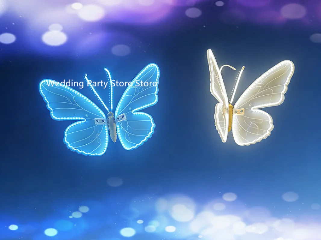

Wings Auto Opening Fluttering LED Simulated Butterfly for Wedding Christmas Party, Magical Decorations for Garden Home