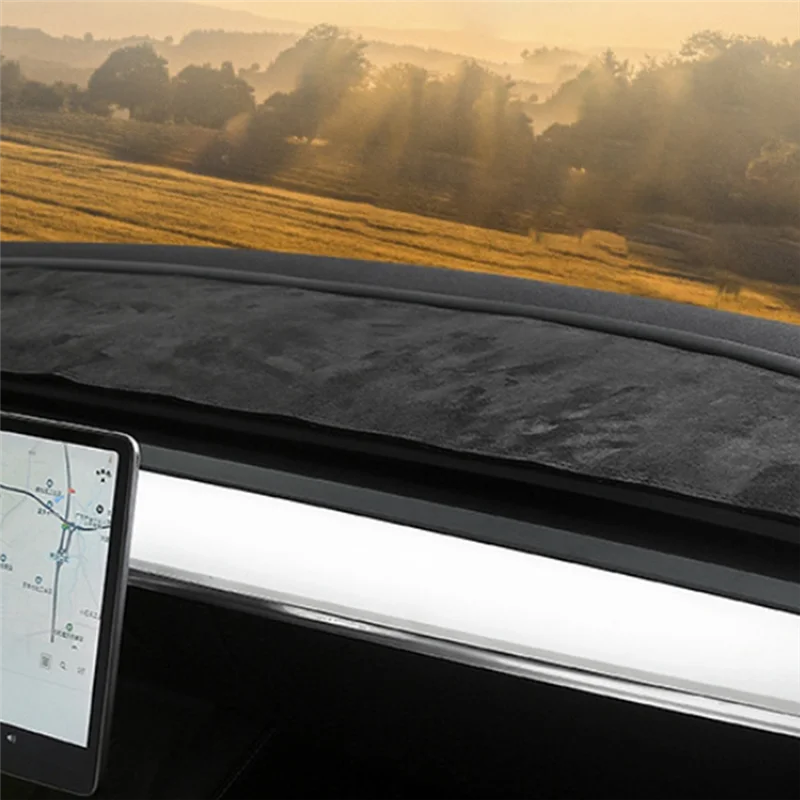 

Car Dashboard Pad For Tesla Model Y 2024 Dash Mat Sunshade Non-Slip Dustproof Protector Cover Replacement
