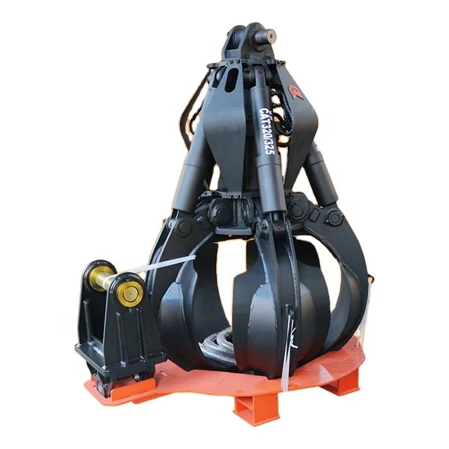 

5 Teeth Hydraulic Grapple New Condition Orange Peel For Log Stone Metal Building Rubbish Engine And Gear Core Components