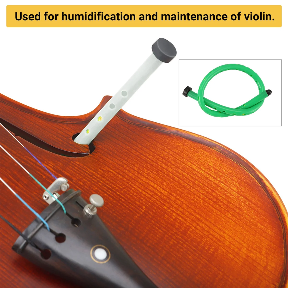 A71P Nawilżacz do skrzypiec, Nawilżacz do otworów dźwiękowych, Narzędzia do konserwacji skrzypiec, Nawilżacz do otworów dźwiękowych do skrzypiec Zielony