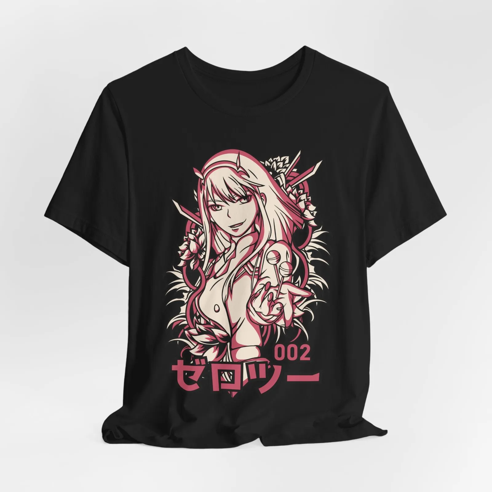 Zero Two Anime Graphic Tee, Unisex Jersey Short Sleeve T-Shirt, Manga Lover