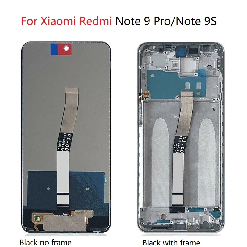 For Xiaomi Redmi Note 9s LCD Original for Redmi Note 9 pro LCD display For Xiaomi Redmi Note 9 pro MAX frame installation