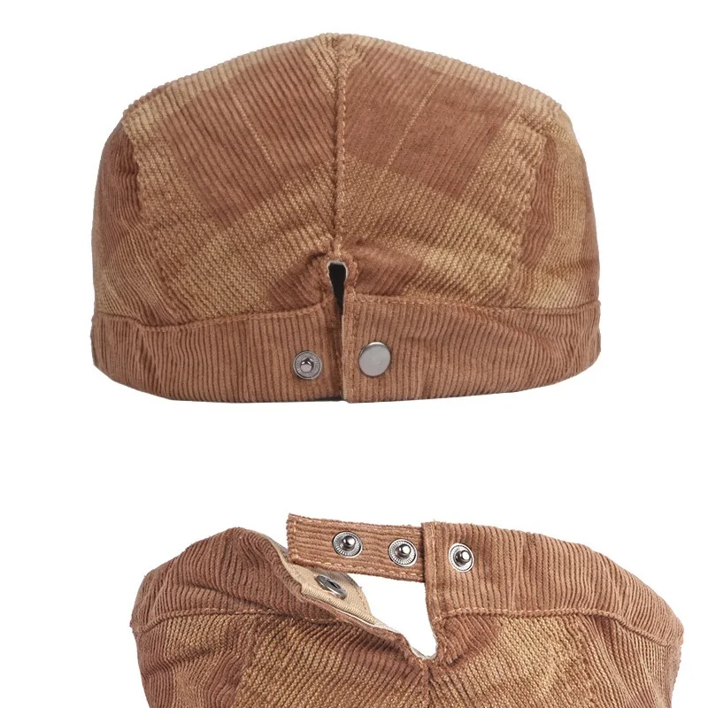 2401011 Spring  Autumn Corduroy Beret Cap