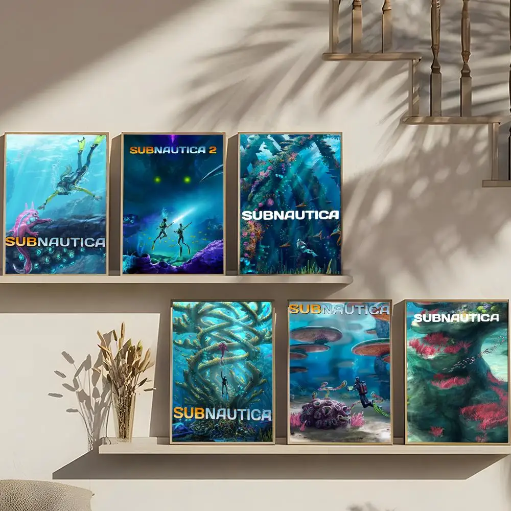 NEW Game S-Subnautica Poster Art print wall decor ideal for living room, bedroom, bar, parlor, and home gifting