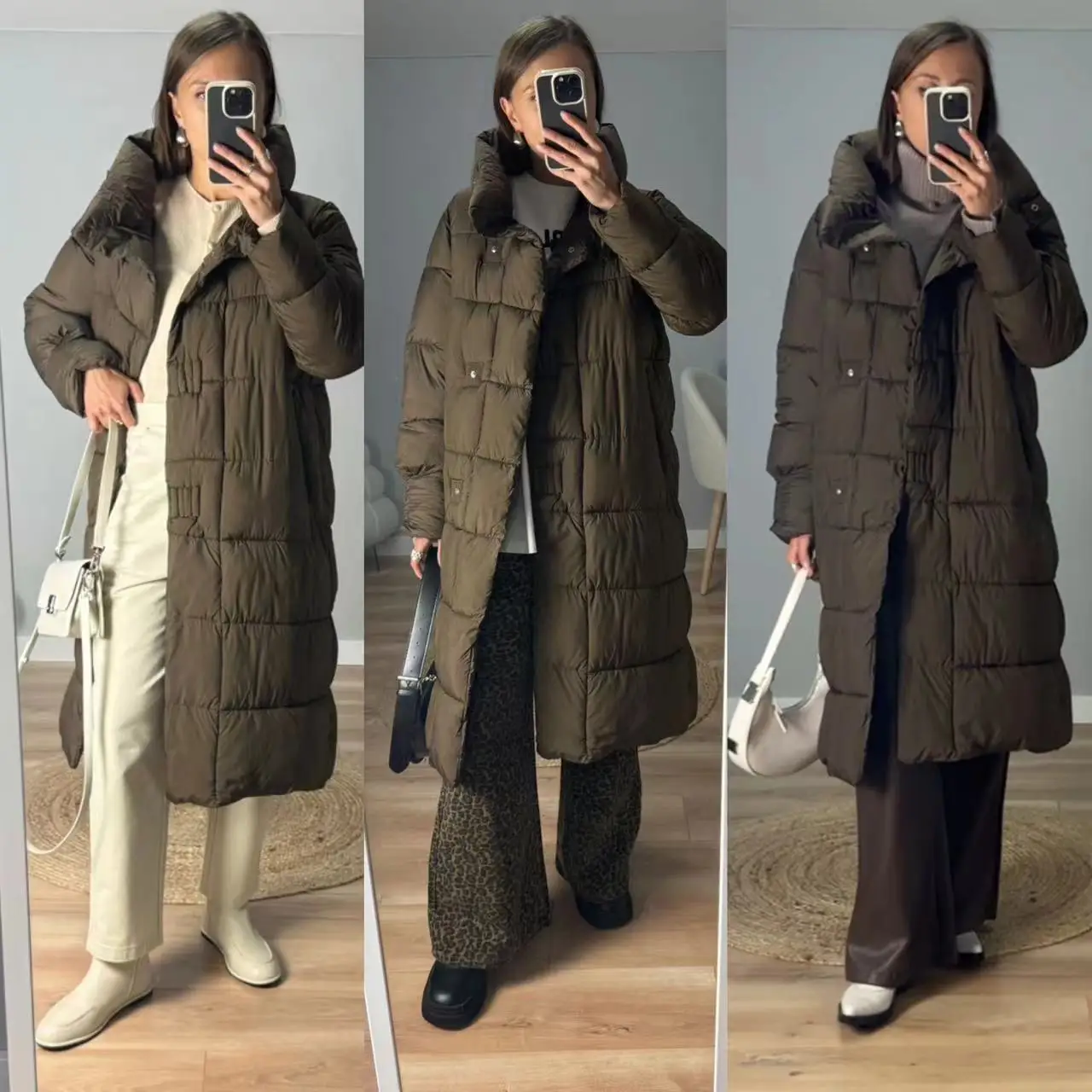 2024 New Cotton Clothes for Women Winter Mid-Length Loose Cotton Clothes Thickened and Warm Designed Fashionable Cotton Clothes