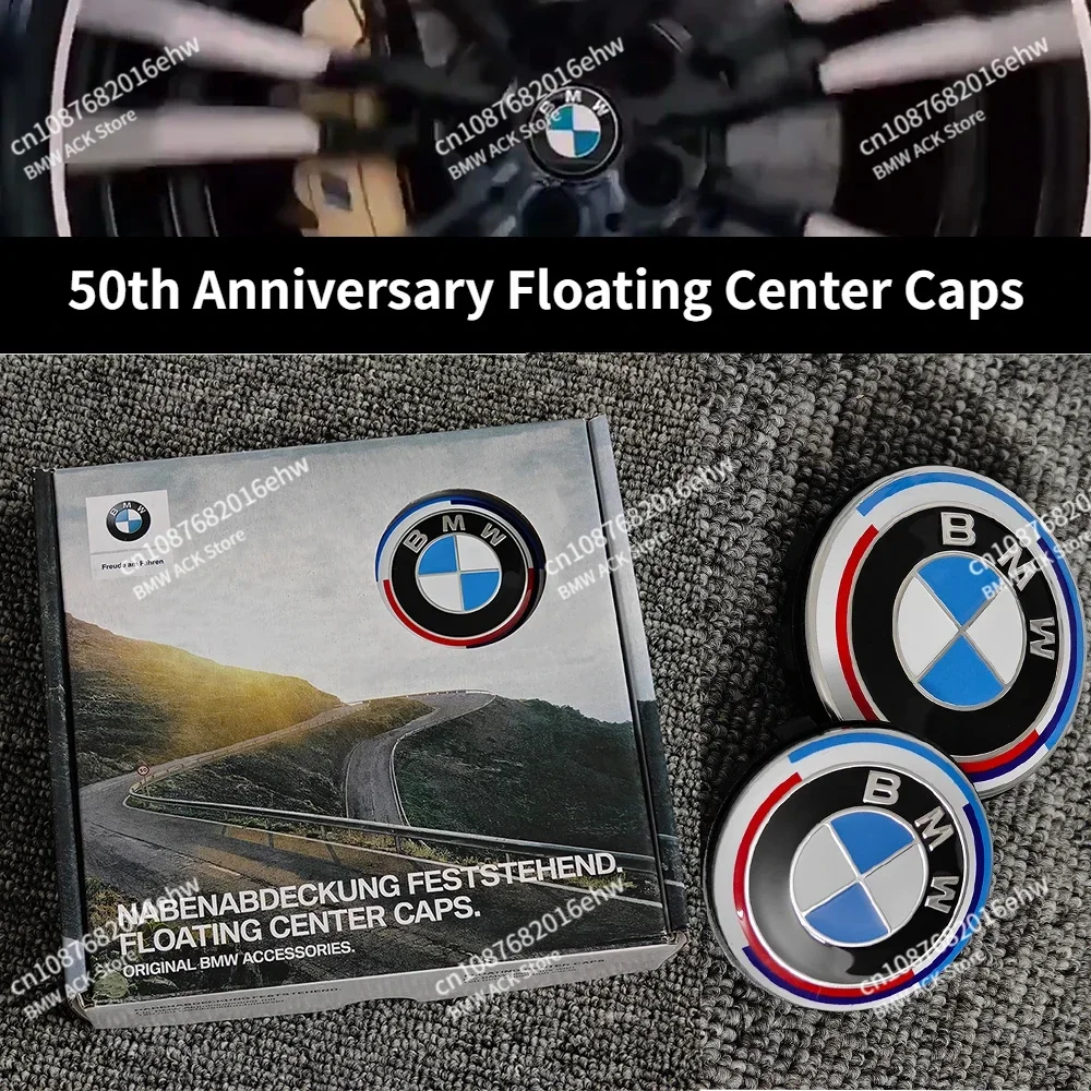 56mm 68mm 50th Anniversary Floating Wheel Center Caps for BMW G11 G12 G30 G31 G32 G38 G08 G05 F46 F49 F39 F90 Auto Accessories