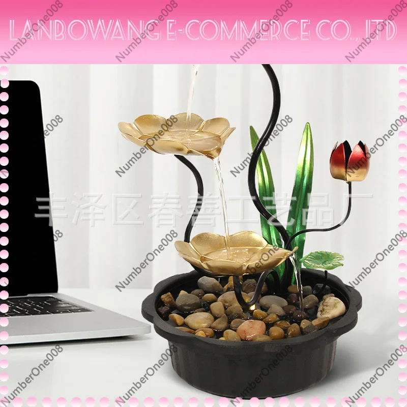Living Room Fortune Flowing Water Ornament Recirculating Fountain Office Desk Simple Decor Piece