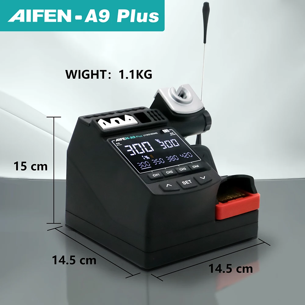 AIFEN A9 Plus  Soldering Station Compatible Soldering Iron Tip 210/245/115 Handle Control Temperature Welding Rework Station