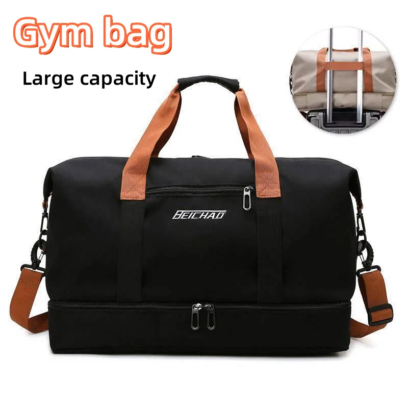 

Travel Fitness Bag Large Capacity Waterproof Sports Duffel Bag Portable Gym Shoulder Chest Handbag for Men and Women