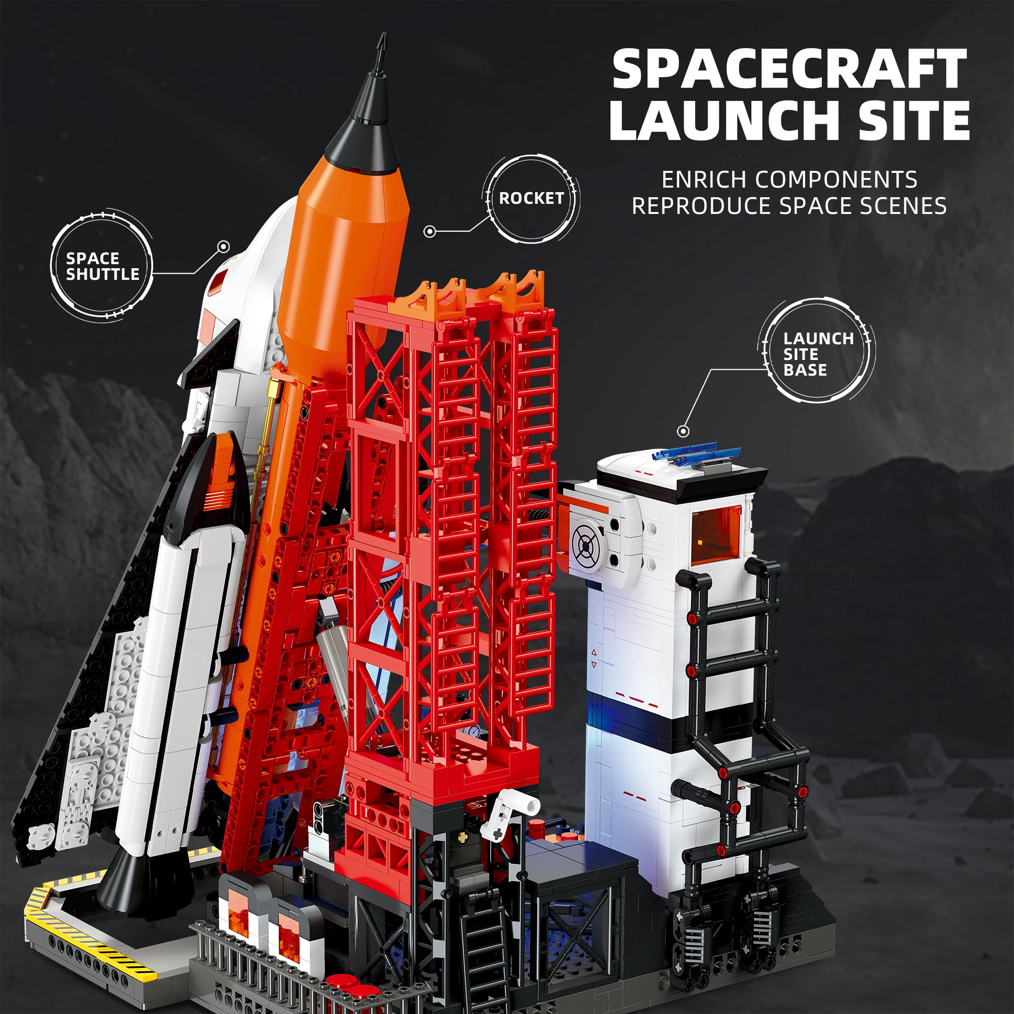 

Space Shuttle Exploration Rocket Launch Center Building Blocks Toy Set for Kids Adults, Perfect Gift for Holidays and Birthdays