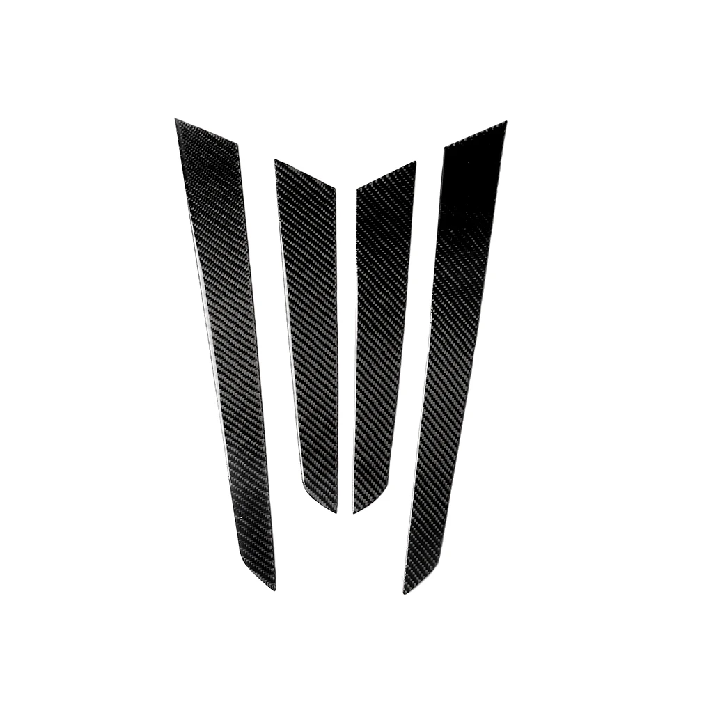 For Mercedes-Benz C-Class W204 2007-2013 Modified Carbon Fiber Door Panel Interior Piano Black Accessories Stickers