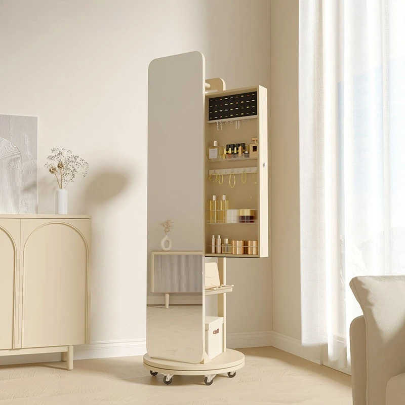 

Mirror hanger coat rack integrated bedroom floor