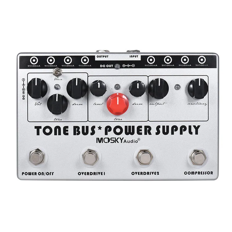 Electric Guitar Bass Synthesizer Combination Single Block Distortion Overload Dynamic Compression Multiplex Power Supply