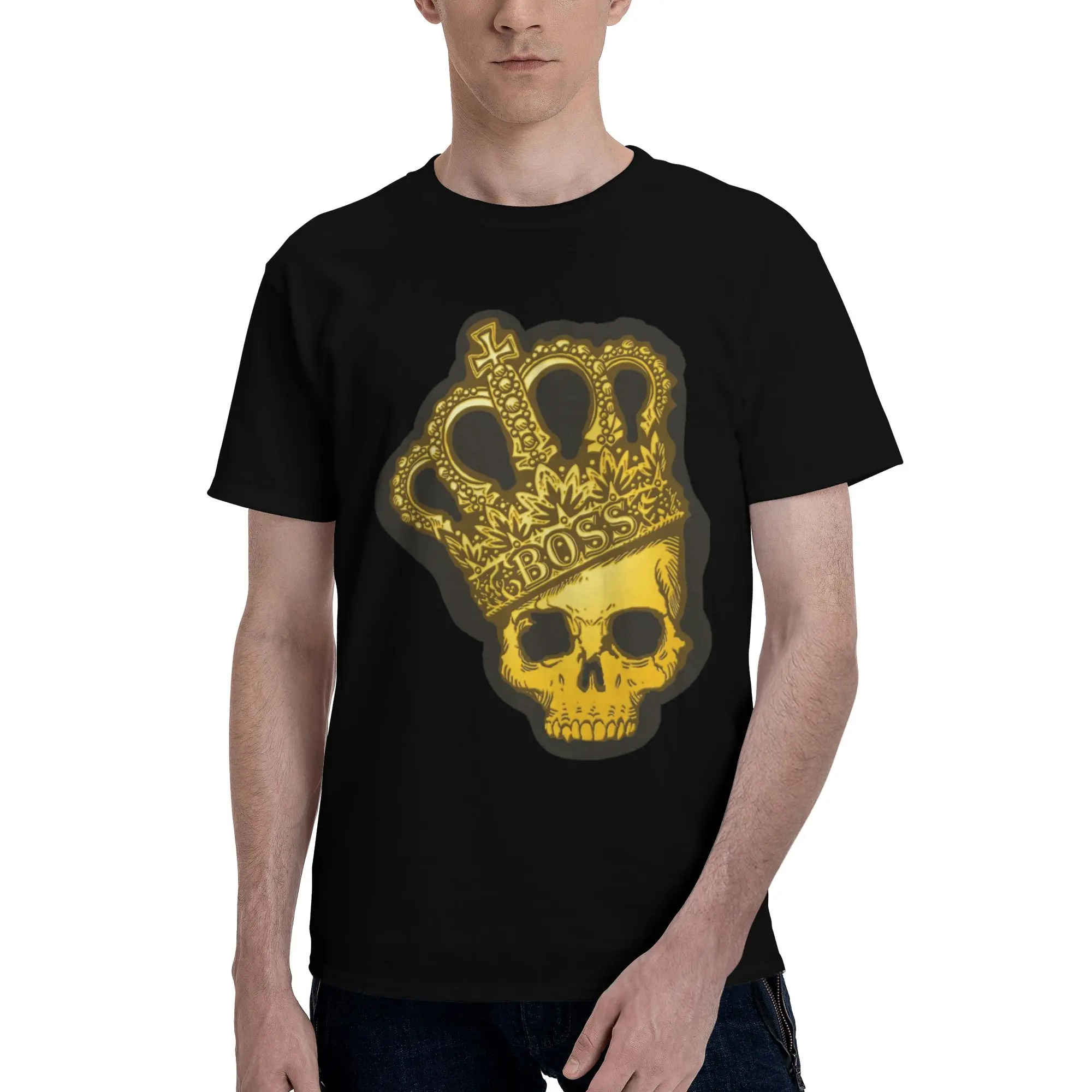 Crown Foil Men's T Shirt cs go Humorous Tee Shirt Short Sleeve O Neck 100% Cotton Gift Tops T-Shirt
