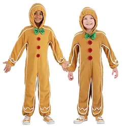 New Arrival Gingerbread Man Cosplay Costumes Kids Jumpsuit Children Doll House Decoration Christmas Children's Birthday Gifts