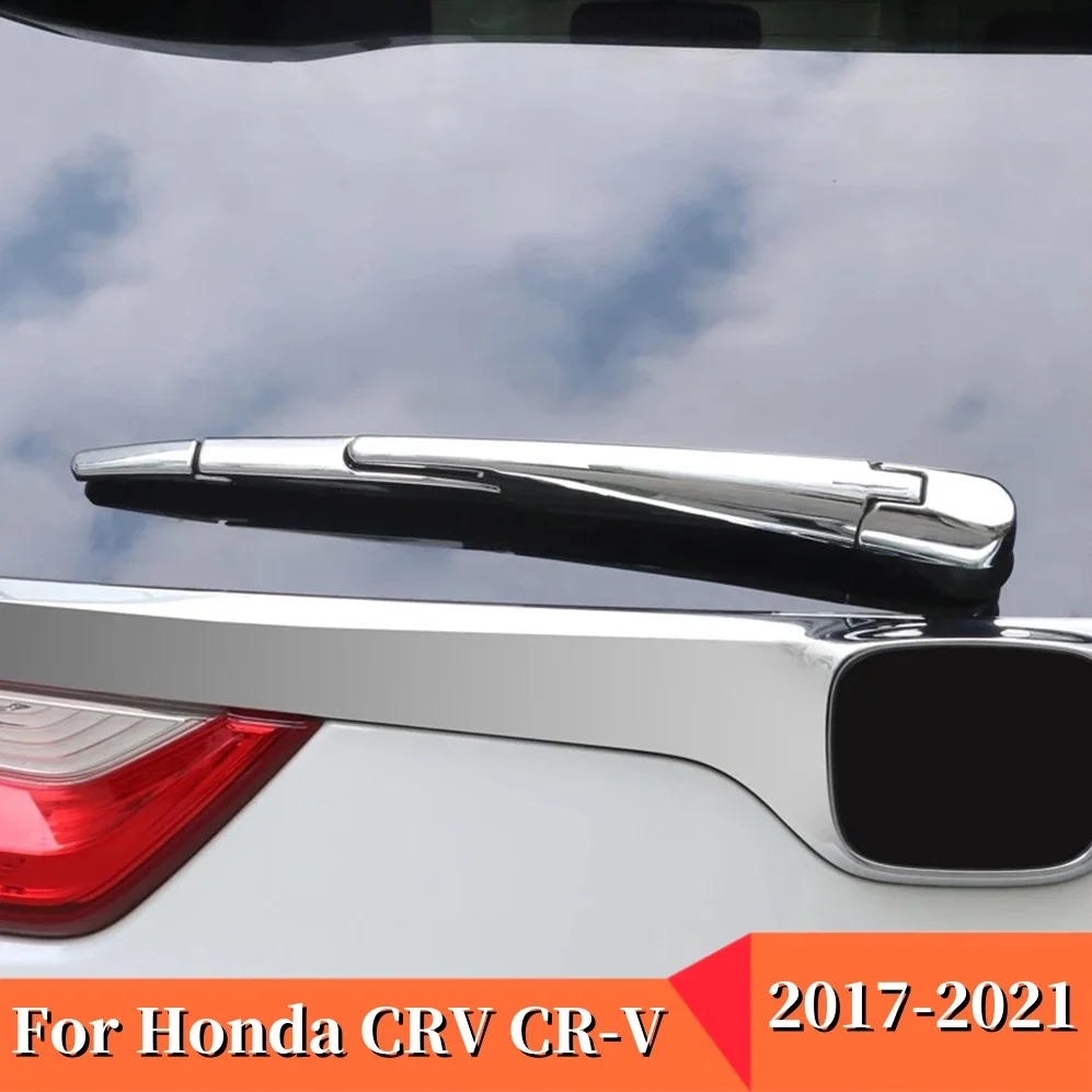 

For Honda CRV CR-V 2017 2018 2019 2020 2021 Hybrid ABS Glossy Chrome Car Rear Windshield Wiper Cover Molding Trims Accessories