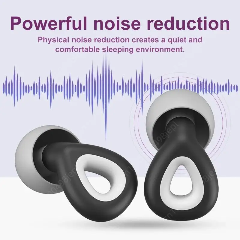 Silicone Ear Protector Waterproof Sleep Noise Ear Plug Canceling Noise Reduction Soundproof Lightweight Portable for Travel Home