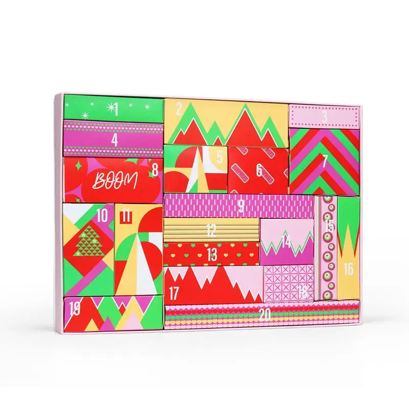 Christmas Advent Calendar 2023 Makeup Tools Countdown Calendar Gift Boxes Holiday Lipstick Eye Shadow Concealers Cosmetics Gift