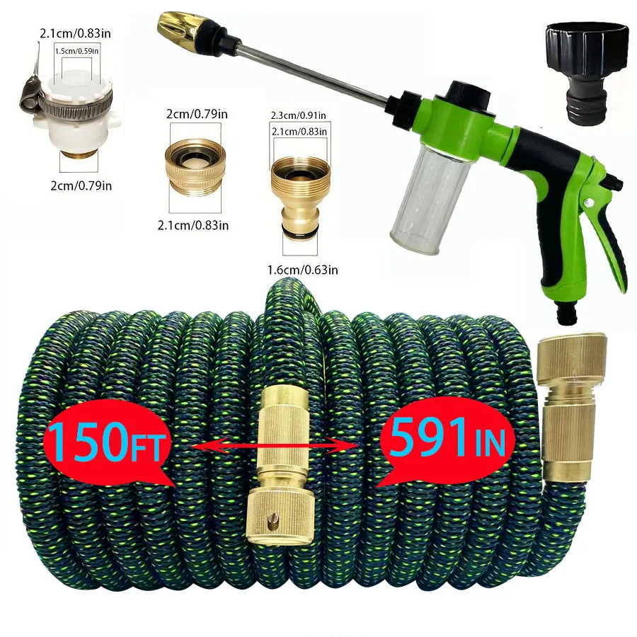 

Garden Hose, Water Gun, Nozzle, expandable Water Pipe, High Pressure, Car Wash, Garden, Lawn, Cleaning, Magic Hose