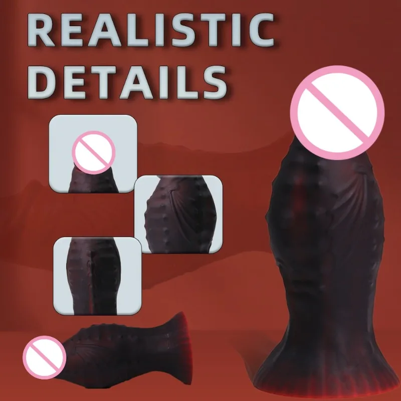 unisex-silicone-anal-plug-in-black-and-red-with-penis-shaped-design-size-medium-massages-the-anus-and-prostate-adult-sextoy-18