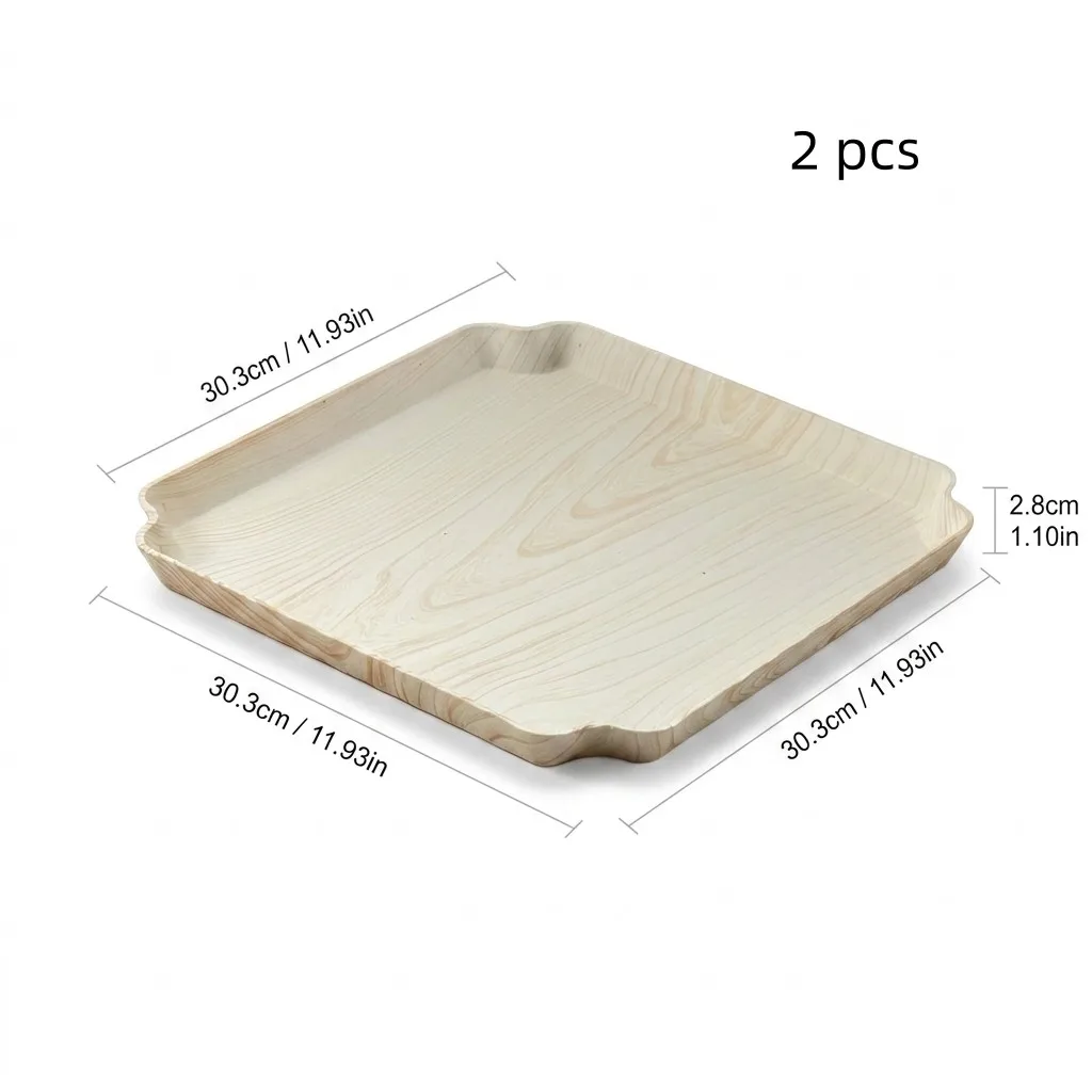 PP Plastic Houtnerf Opbergbak Waterdicht Stapelbaar Make-up Organizer Cosmetica Parfum Opbergbak Badkamer Aanrecht Kaptafel