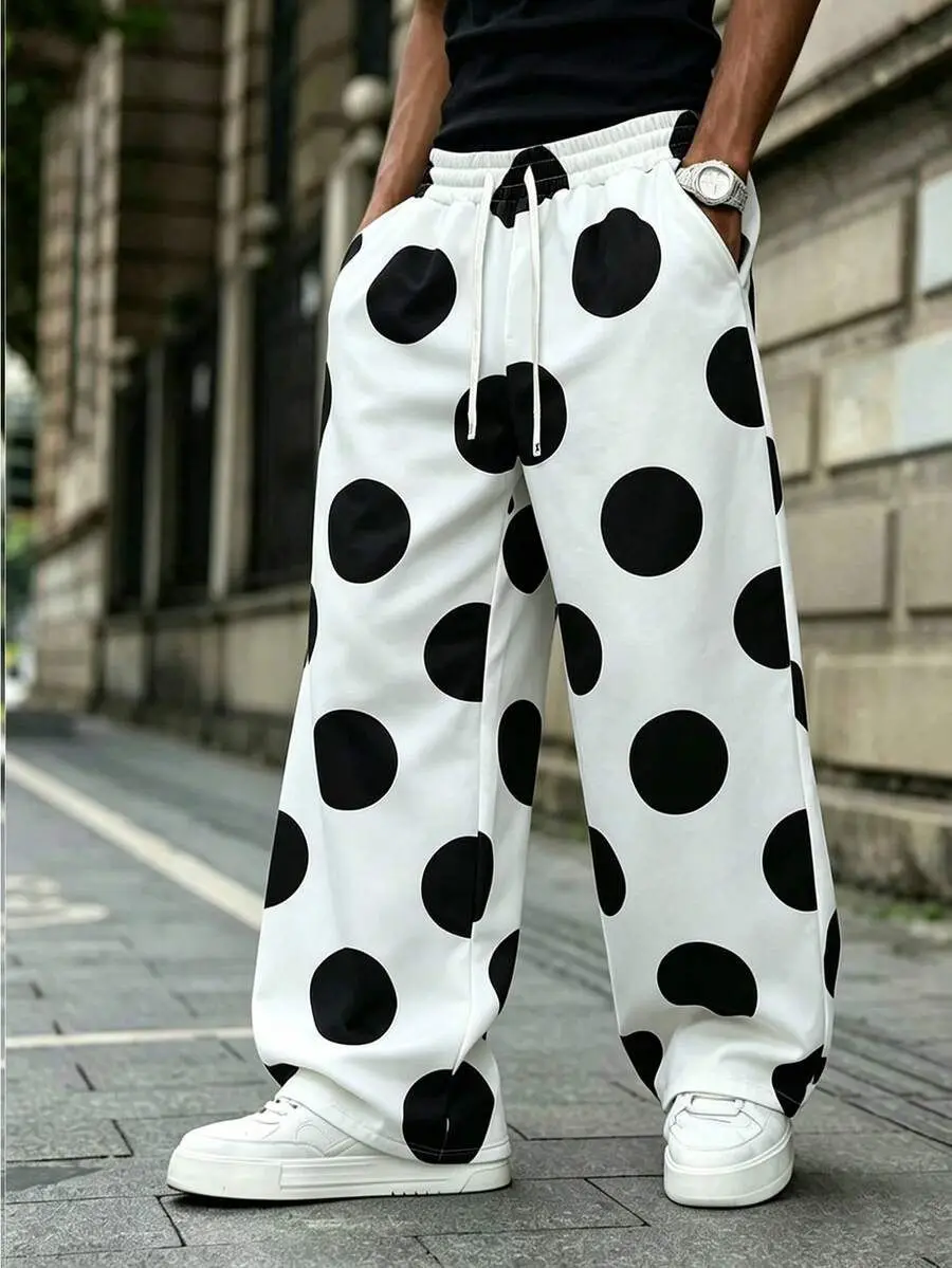 Dark Series Style Vollbedruckte 3D-Hosen für Männer und Frauen, locker geschnittene, gerade Beinlänge, Y2K Streetwear, lässige Hip-Hop-Hosen – Detail 4