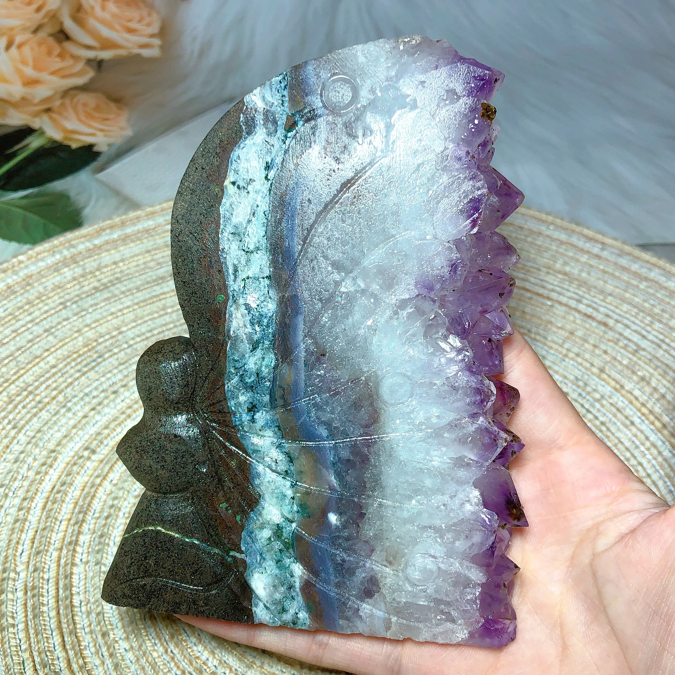 

High Quality Natural Crystals Amethyst Cluster Fairy Raw Stone Wholesale Home Decorations Energy Healing Ornament Room Decor