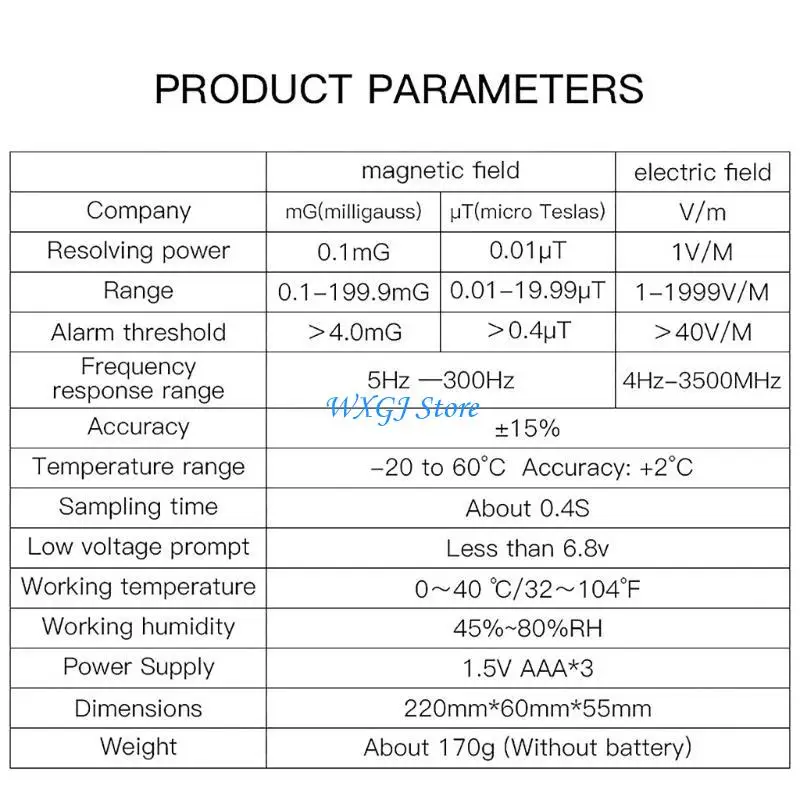 

37JE Electromagnetic Field Radiation Emission Dosimeter-Detector HandheldTester Meter